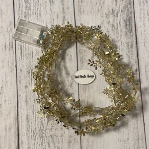 Gold Vine Leaf Warm White LED Pixie Fairy Light Strand Decor (1)